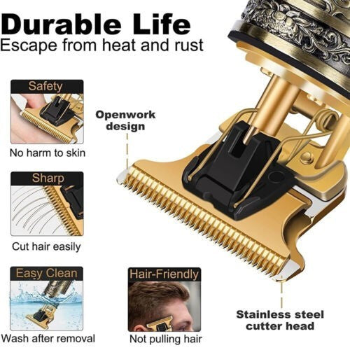Cordless rechargeable beard & hair trimmer