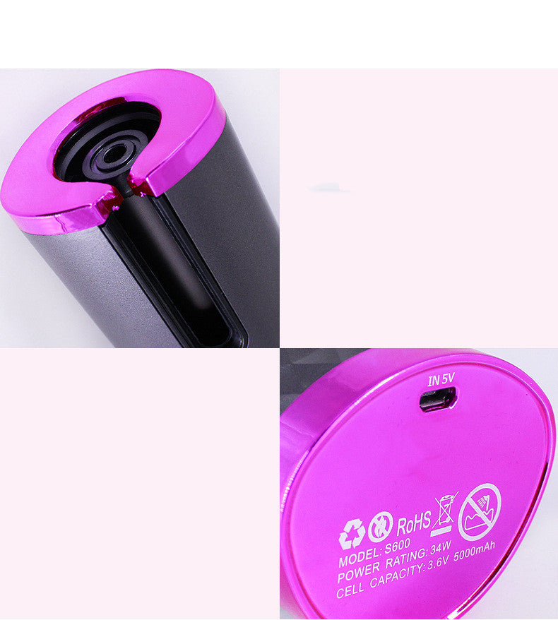 Rechargeable automatic curler for quick, lasting curls