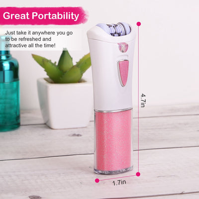 Cordless epilator & shaver with LED for smooth face and body