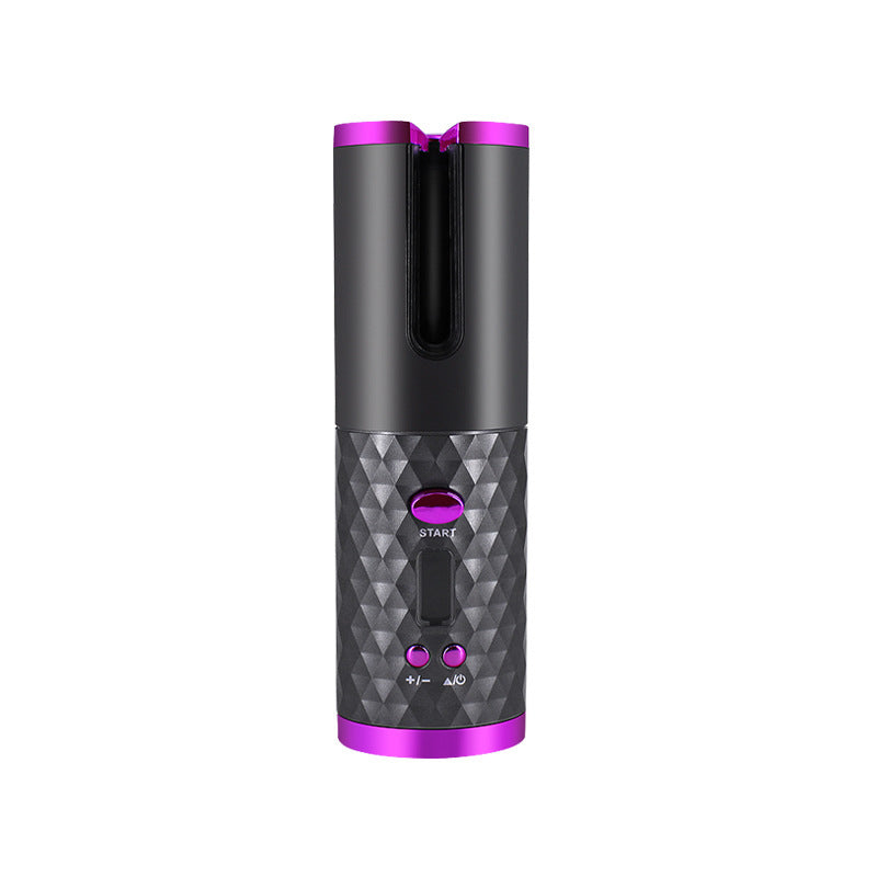 Rechargeable automatic curler for quick, lasting curls