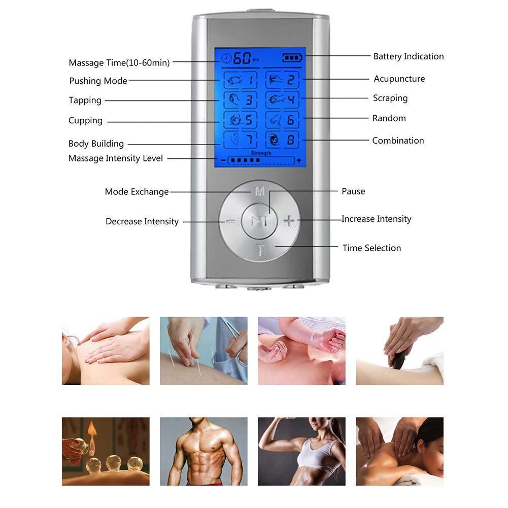 Rechargeable 8-mode Dual-exit TENS Low-Frequency Pulse Massager