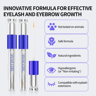 SNAILGIRL New Cross-border Hot Eyebrow Eyelashes 2 Pack Care Solution