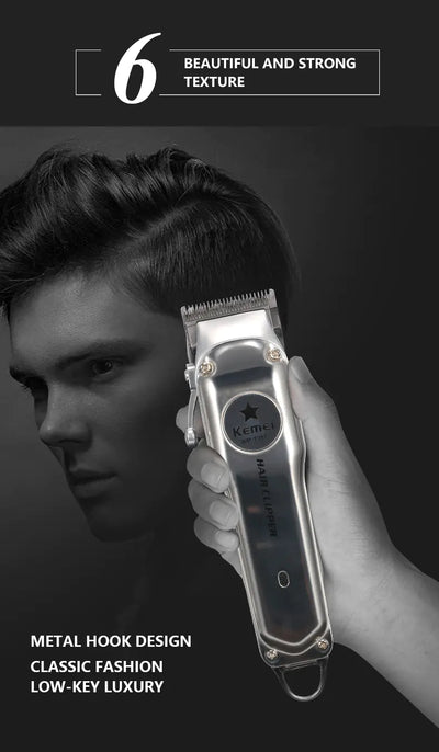 Kemei Rechargeable Electric Hair Clipper for Men