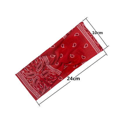 Printed elastic knotted sports headband