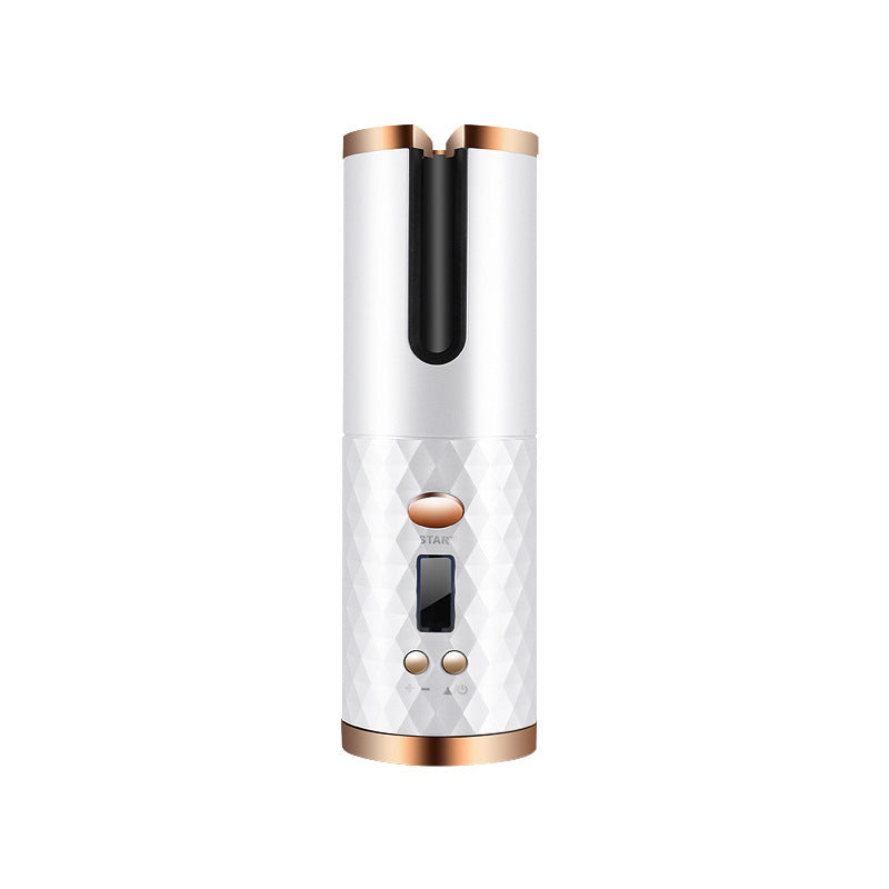 Rechargeable automatic curler for quick, lasting curls