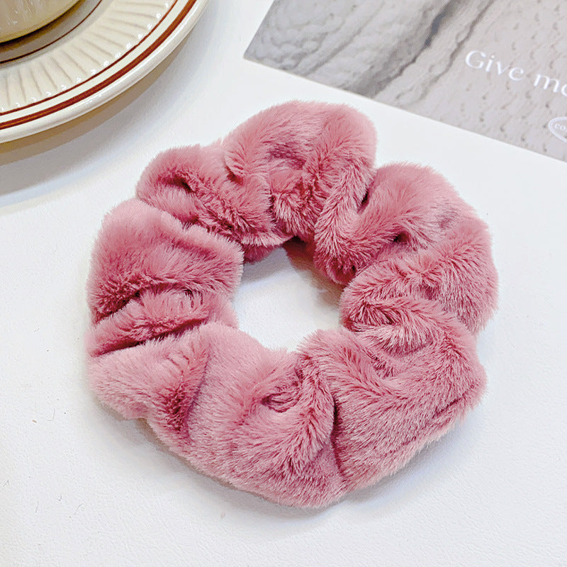 Fashion Simple Solid Color Hair Ring For Women