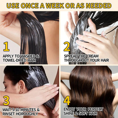 Collagen & argan oil hair mask for deep repair and nourishment