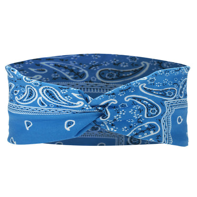 Printed elastic knotted sports headband