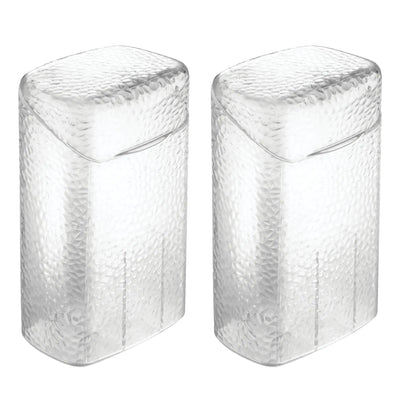 iDesign 53450 Rain Toothbrush Holder Dental Center for Toothpaste Electric Toothbrush Water Flosser Bathroom Countertop Organizer Clear