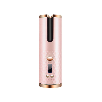 Rechargeable automatic curler for quick, lasting curls
