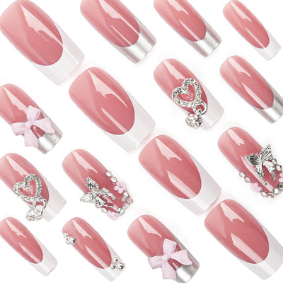 Women's Fashion French Detachable Fake Nails