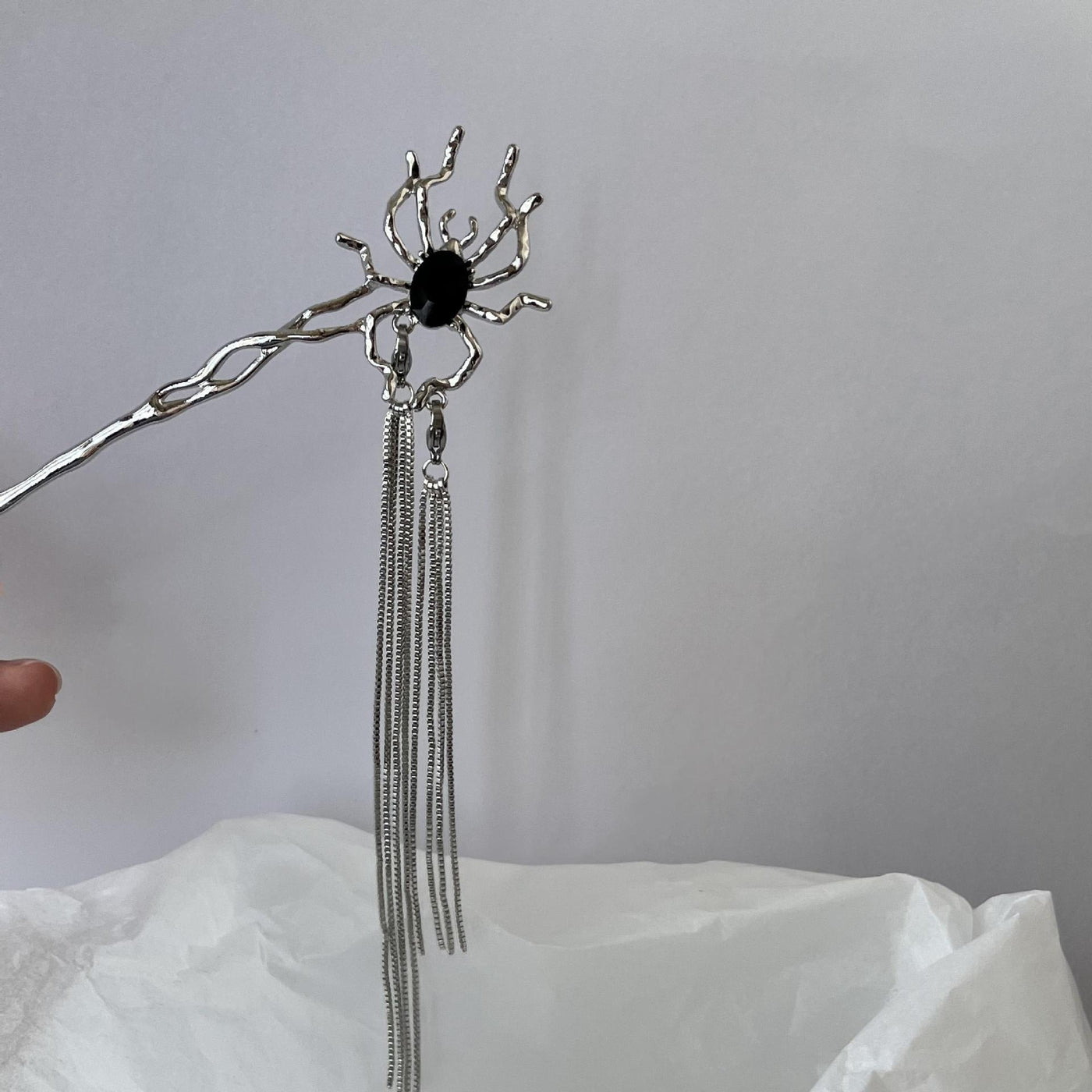 Women's Metal Dark Spider Hairpin