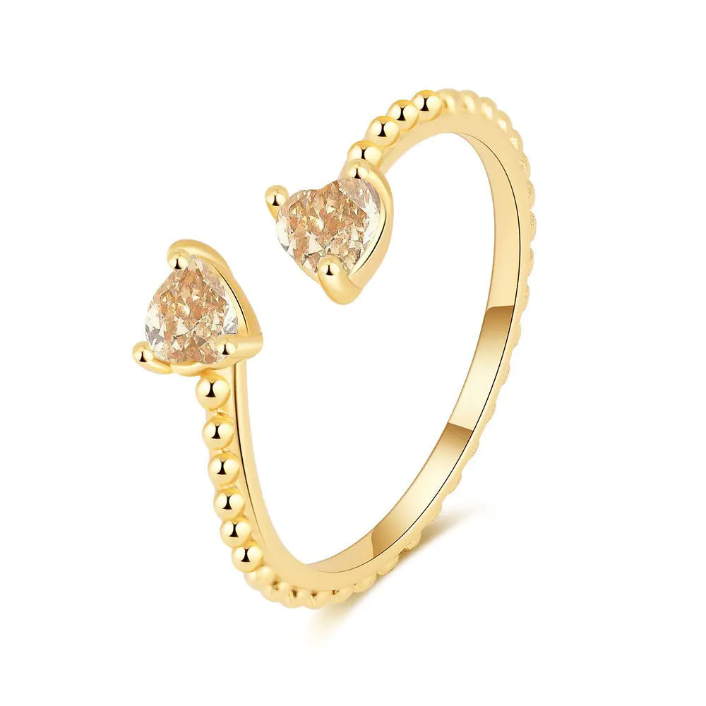 Adjustable Ring with 12 Birthstone Zircon Stones