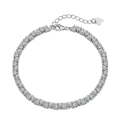 S925 Sterling Silver Hip Hop Zircon Bracelet