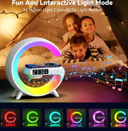 Smart Bluetooth Speaker Night Light with Wireless Charger