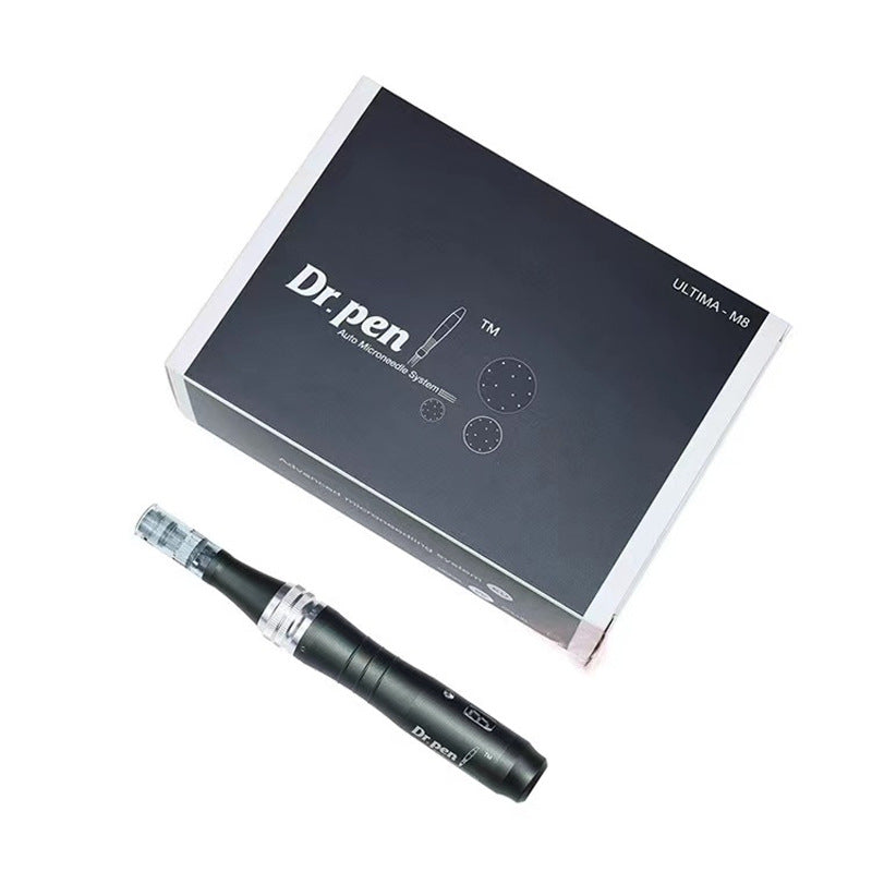 Small Black Pen M8 Electric Microneedle  Import Beauty Instrument