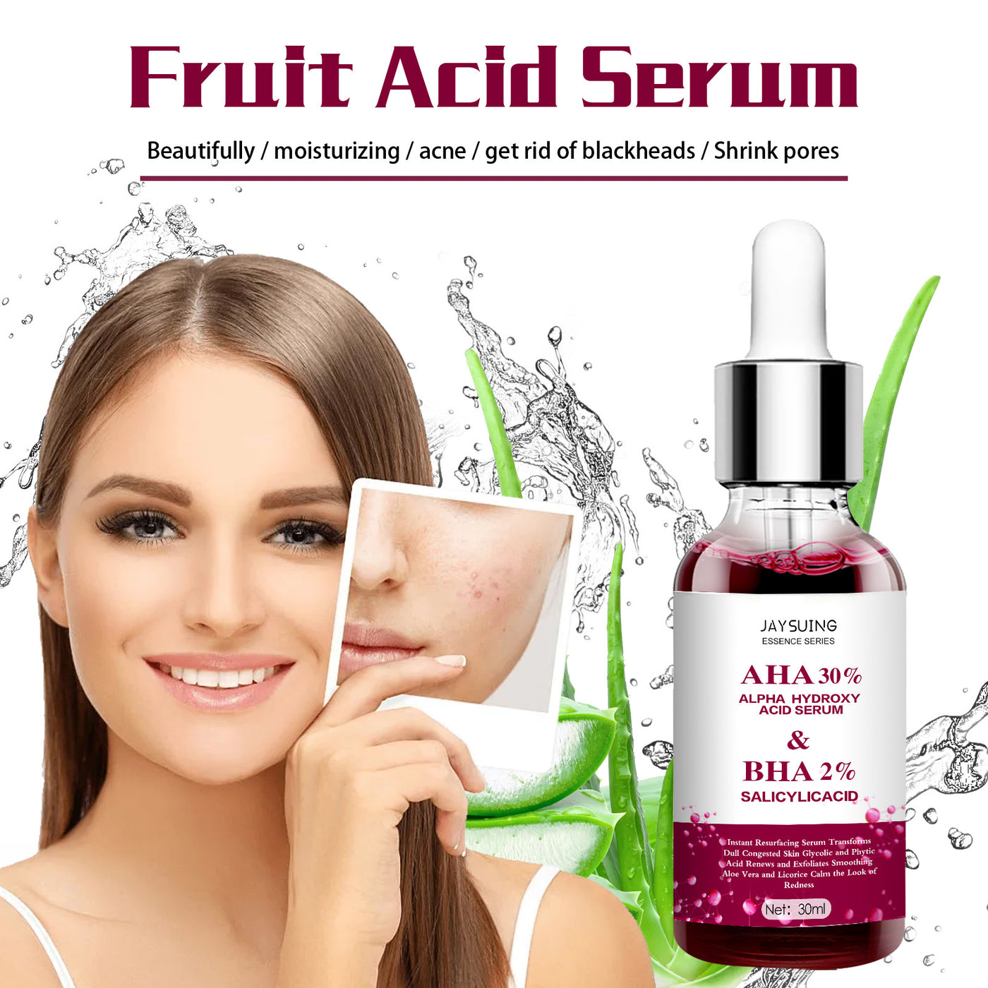 Tartaric Acid Blackhead Removing Acne Smallpox Diluting Brightening
