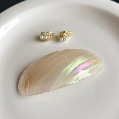 Women's French Retro Acetate Oval Hair Accessories