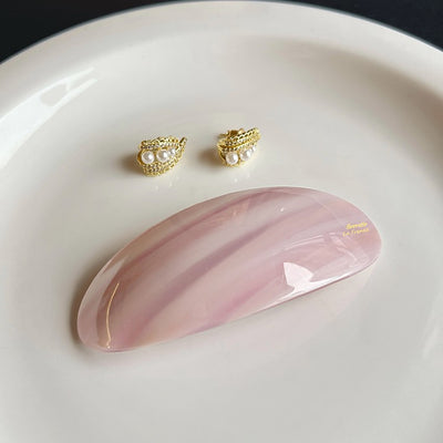Women's French Retro Acetate Oval Hair Accessories