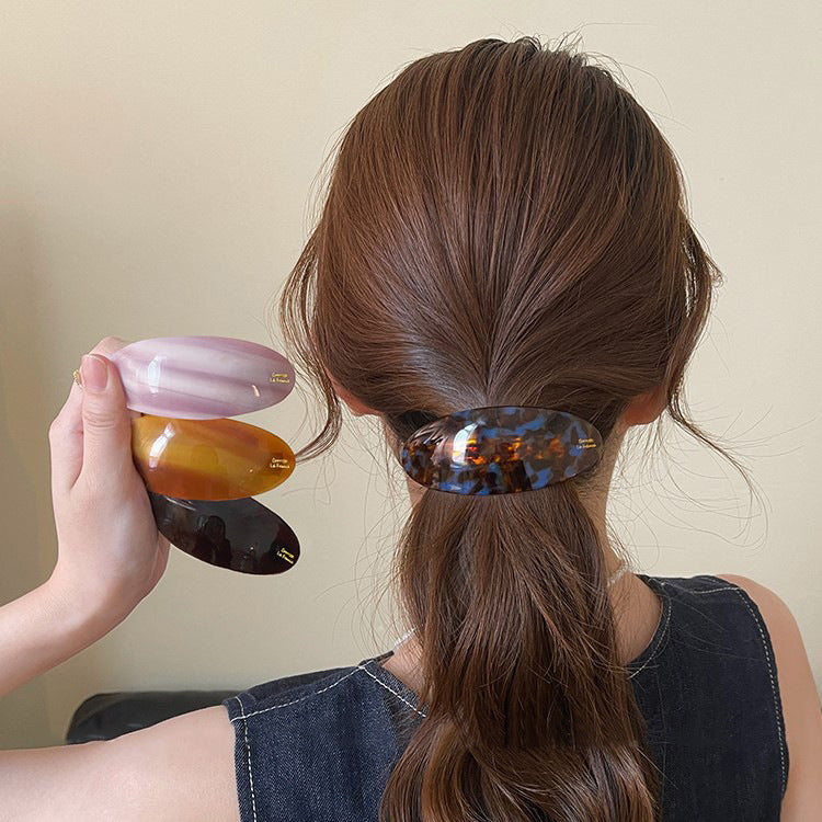 Women's French Retro Acetate Oval Hair Accessories