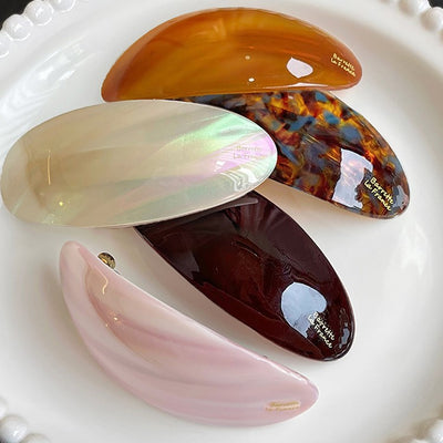 Women's French Retro Acetate Oval Hair Accessories