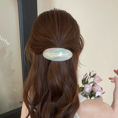 Women's French Retro Acetate Oval Hair Accessories