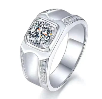 Men's Simple Fashion Sterling Silver Personality Ring