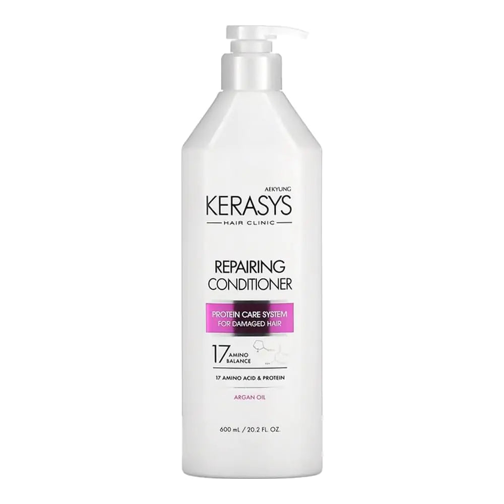 Kerasys Hair Clinic Protein Care System for Damaged Hair Argan Oil REPAIRING 20.2 fl oz / 600 ml (Conditioner 1-Pack)