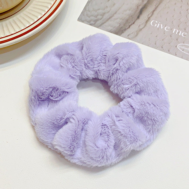 Fashion Simple Solid Color Hair Ring For Women