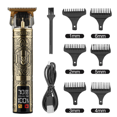 Hair Clipper Electric Electrical Hair Cutter Retro Oil Head Engraving