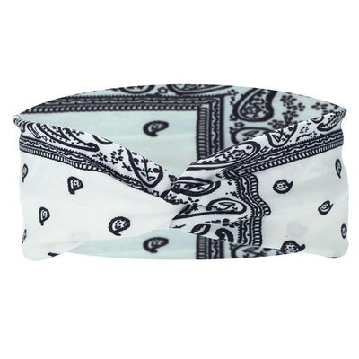 Printed elastic knotted sports headband