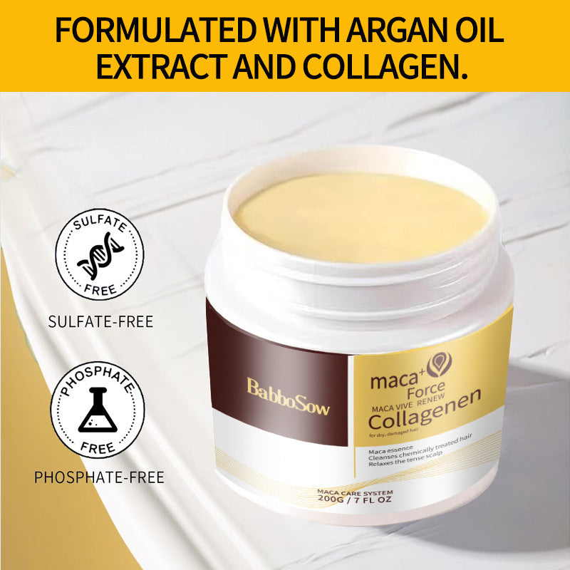 Collagen & argan oil hair mask for deep repair and nourishment