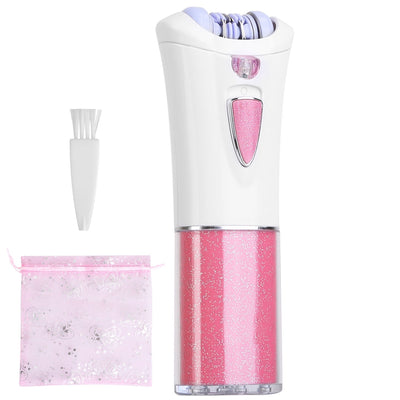 Cordless epilator & shaver with LED for smooth face and body