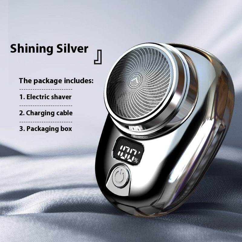 Digital Power Display Mini Portable Men's Shaver