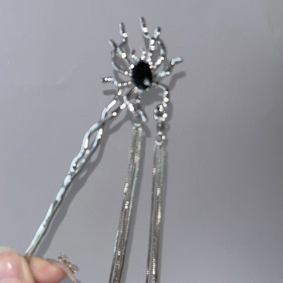 Women's Metal Dark Spider Hairpin