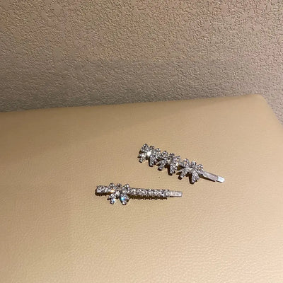 Rhinestone Bow Hair Clip - Baroque Style Vintage Accessory