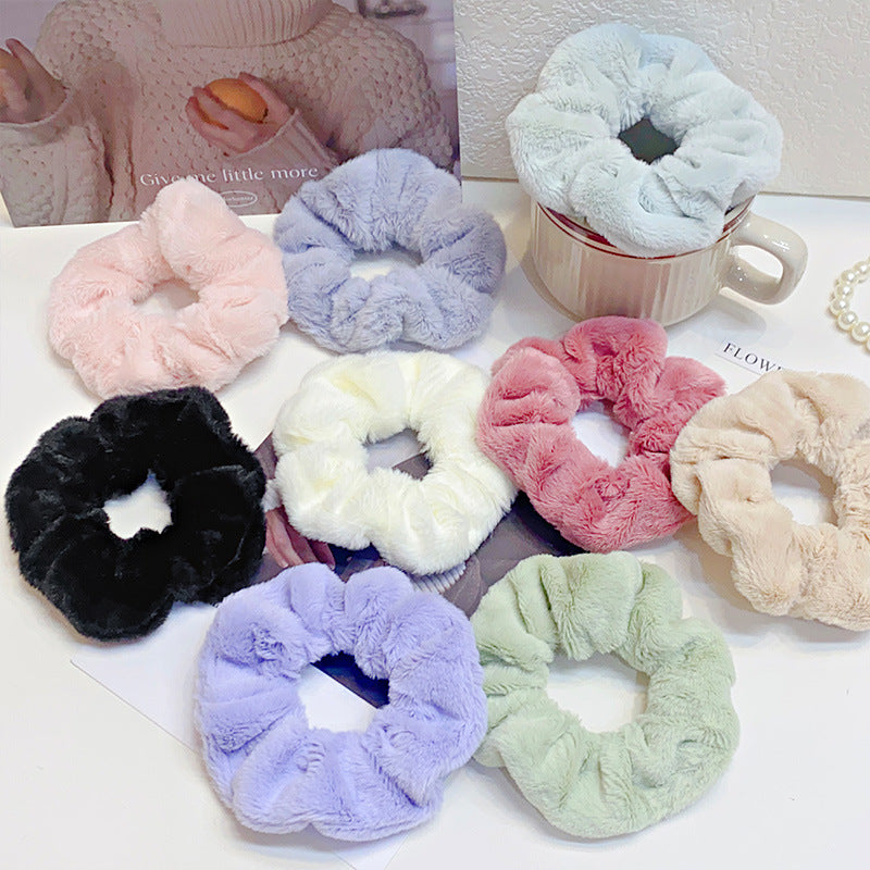 Fashion Simple Solid Color Hair Ring For Women