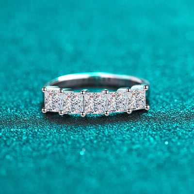 18K Plated Stackable Square Moissanite Ring