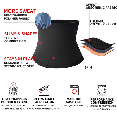 Men's Sauna Body Shaper Waist Trainer Slimming Belt