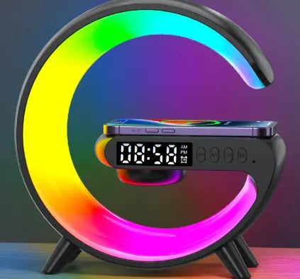 Smart Bluetooth Speaker Night Light with Wireless Charger